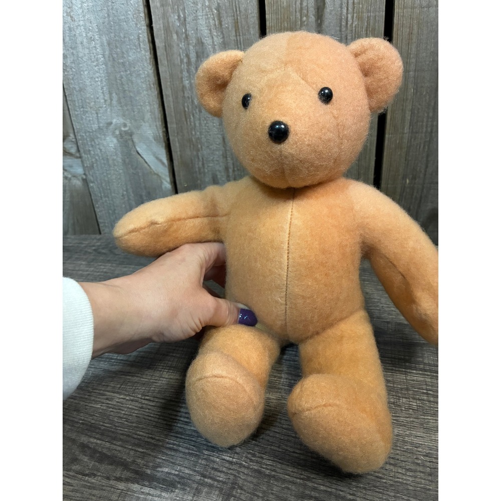 Vintage 1984 North American Bear Co Honey Orange Plush Teddy Bear 10 inch